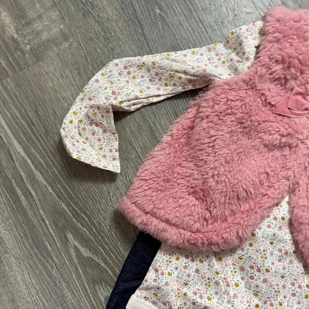 Just One You Baby Girls' Sherpa Top and Bottom Set - Size 24 Months - NWT